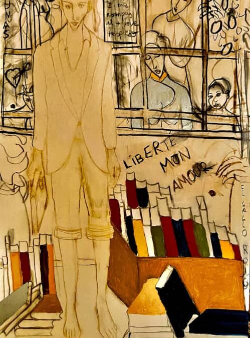 Camaró recurre a la luz de la poesía de Miguel Hernández en un nuevo cuadro  “Liberté, Mon Amour” de su colección “La Resistencia Mental”