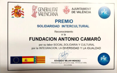 Antonio Camaró Foundation recibe el premio a la Solidaridad Intelectual