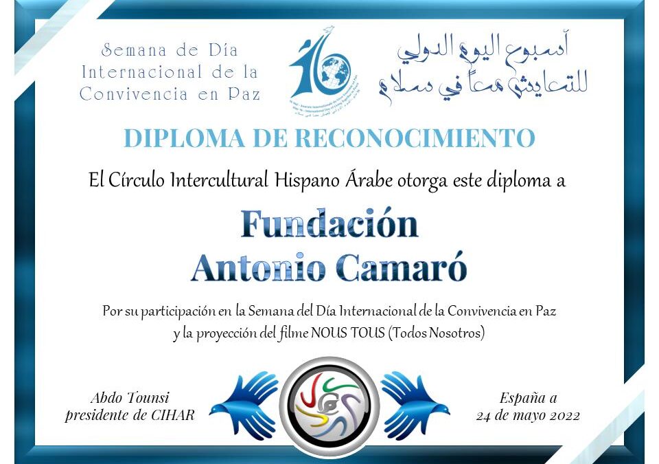 Antonio Camaró Foundation se une a la ONU por La Paz